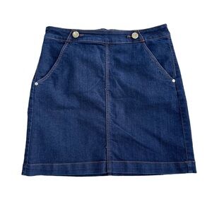 Loft Dark Wash Denim Skirt